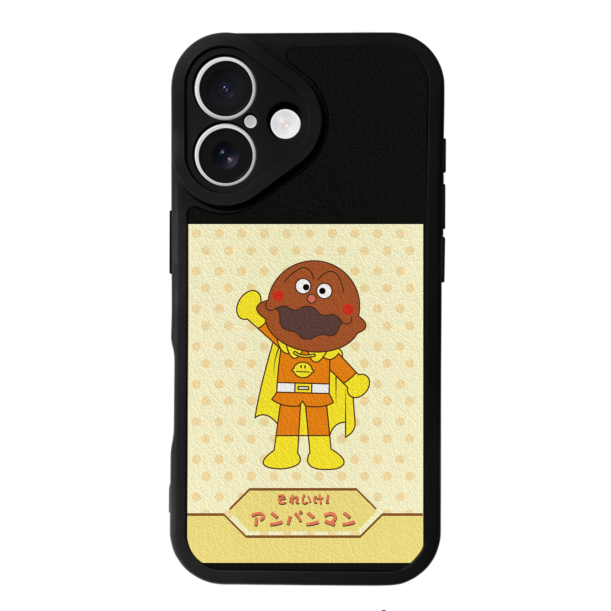 （画像用） アンパンマン Anpanman 【iPhone 16シリーズ対応】シリコンスマホケース（レザー調） 材質：シリコン